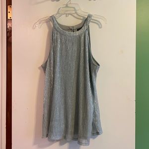 NWT Size 0/ L/12 Torrid Silver Metallic Tank Top